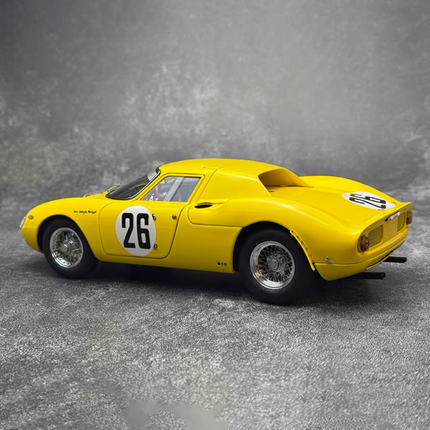 CMC Ferrari 250 LM #26 Classic Racing Yellow 1:18 Diecast Model Car - premium collector scale model