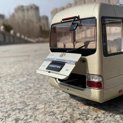 Original Toyota Coaster Bus Light Champagne 1:24 Diecast Model Bus - premium collector scale model
