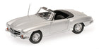 Silver classic convertible diecast model car in 1:18 scale with detailed interior