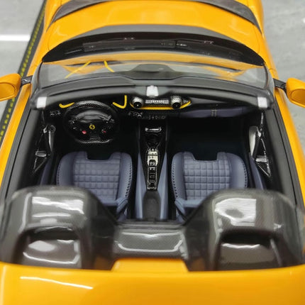 BBR Ferrari 812 Competizione Leclerc Yellow 1:18 Resin Model Car - premium collector scale model