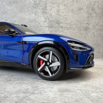 YX Car Model Xiaomi YU7 Blue 1:18 Diecast Model Car - showroom-quality model replica