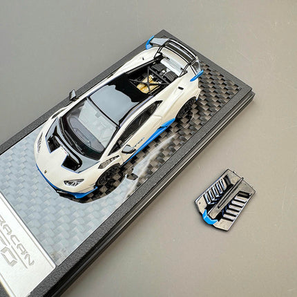 LCD Model Lamborghini Huracan STO Purple 1:64 Diecast Model Car - hand-finished display model