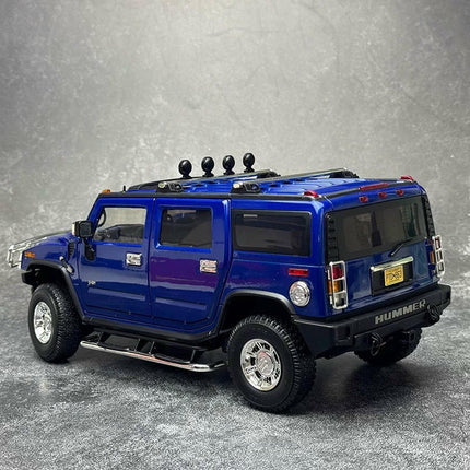 Highway 61 Hummer H2 Blue 1:18 Diecast Model Car - premium collector scale model