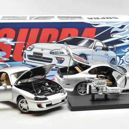Whelart Toyota Supra A80 Full Opening 1:18 Diecast Model Car - studio product photo of the scale model