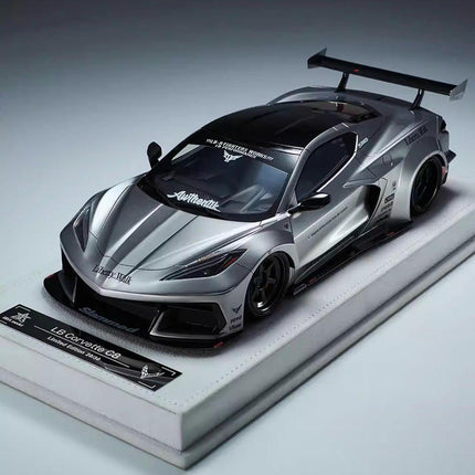 BBA Chevrolet Corvette C8 Crystal Display Box 1:18 Resin Model Car - showroom-quality model replica