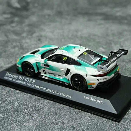 KILOworks Porsche 911 GT3R Force Racing 1:43 Diecast Model Car - fine detailed model replica