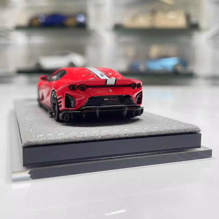 HH Model Ferrari 812 Competizione Standard Red 1:64 Resin Model Car - premium collector scale model