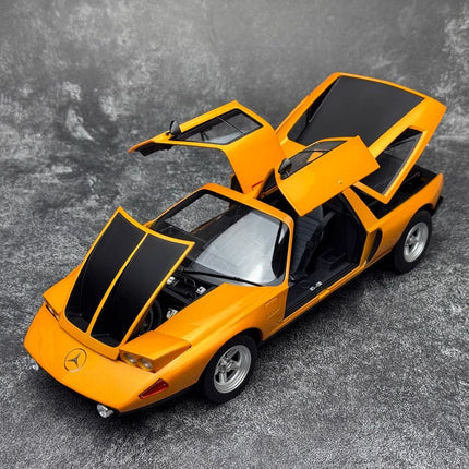 Norev Mercedes-Benz C111 Concept Edition Orange 183050 1:18 Diecast Model Car - studio product photo of the scale model