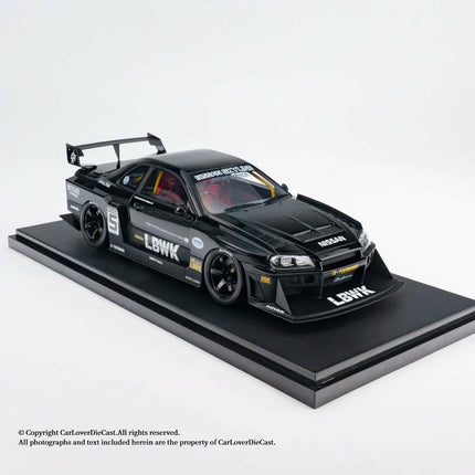 GT Spirit Nissan Skyline GT-R R34 LB-Works Black 1:18 Diecast Model Car - collector edition scale model