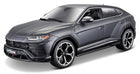 1:18 scale diecast model of a grey Lamborghini Urus luxury SUV with detailed wheels