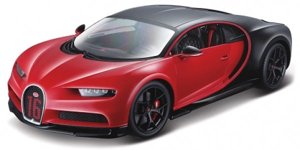 Red and black diecast model car, 1:18 scale, luxury sports car with detailed exterior
