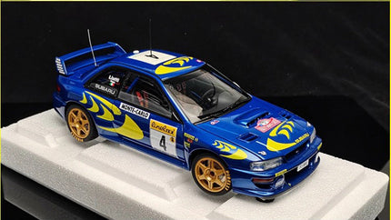 AutoArt Subaru WRC Rally Blue #3 1:18 Diecast Model Car - model display piece for collectors