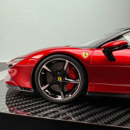 Vehicle Art Ferrari SF90 Metallic Red 1:18 Resin Model Car - fine detailed model replica