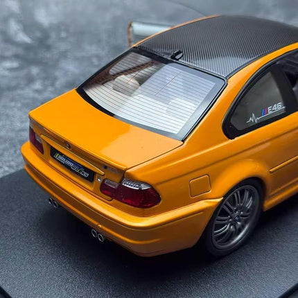 Solido BMW E46 M3 Coupe Works Orange 2000 1:18 Diecast Model Car - scale model collectible piece