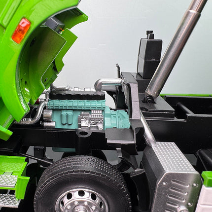 Jiefang J6 Muck Truck Green 1:24 Diecast Model Truck - hand-finished display model