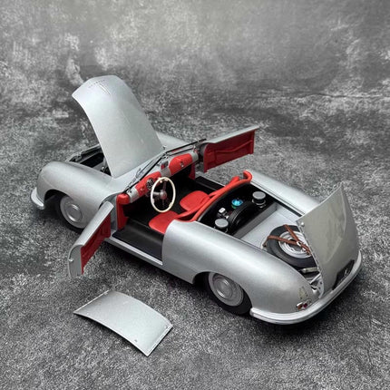 AutoArt Porsche 356 No.1 1948 Silver 1:18 Diecast Model Car - collector edition scale model