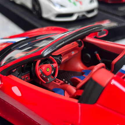 HH Model Ferrari 458 Speciale Aperta Metallic Red 1:18 Resin Model Car - scale model collectible piece