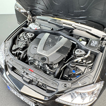 MH Mercedes-Benz S600L W221 Black 1:18 Diecast Model Car - hand-finished display model