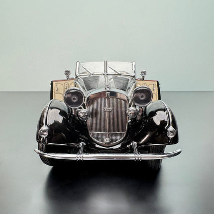 Sun Star 1939 Horch 855 Special Roadster Black 1:18 Diecast Model Car - detailed die-cast style model