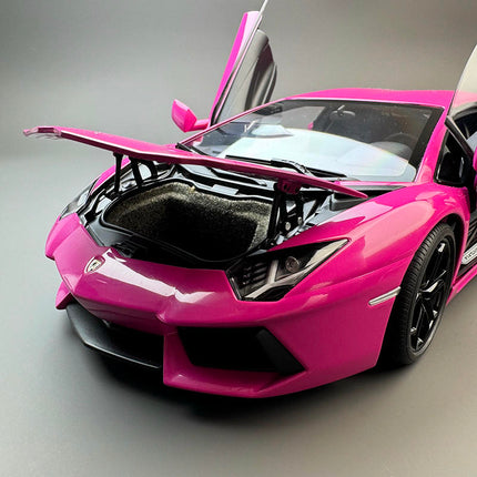 AutoArt Lamborghini Aventador LP700-4 Pink 74660 1:18 Diecast Model Car - scale model collectible piece