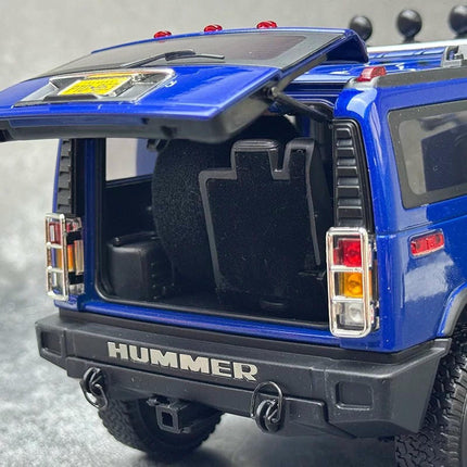 Highway 61 Hummer H2 Blue 1:18 Diecast Model Car - hand-finished display model
