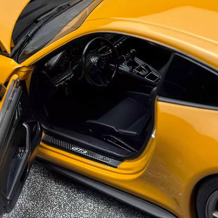 Norev 2021 Porsche 911 GT3 Yellow 1:18 Diecast Model Car - collector edition scale model