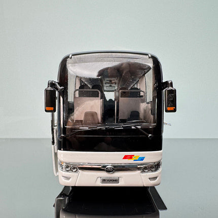 YX Car Model Yutong ZK6122H9 Blue and White Coach Bus 1:42 Diecast Model Bus - hand-finished display model