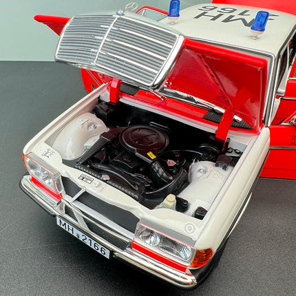 Norev Mercedes-Benz 200 W123 Emergency Ambulance 1984 1:18 Diecast Model Car - collector edition scale model