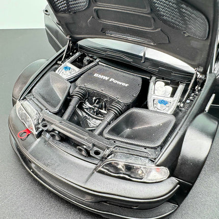 DCM BMW M3 GTR E46 Black Warrior 1:18 Diecast Model Car - collector edition scale model