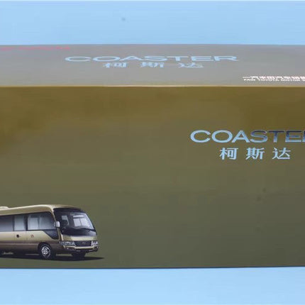 Original Toyota Coaster Bus Light Champagne 1:24 Diecast Model Bus - collector edition scale model