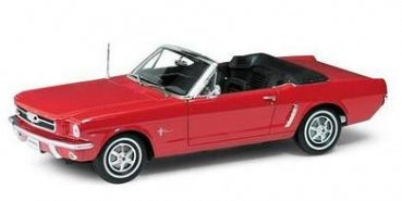Red diecast convertible model car with black interior, 1:18 scale collectible