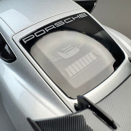 Norev Porsche 911 GT4 RS Silver 1:18 Diecast Model Car - hand-finished display model