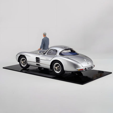 CMC Mercedes-Benz 300 SLR Uhlenhaut Coupe 1955 Silver M-246 1:18 Diecast Model Car - scale model for display