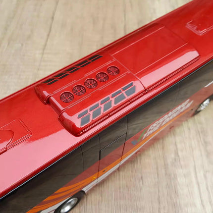 OEM Higer V12 Bus Red 1:42 Diecast Model Bus - showroom-quality model replica
