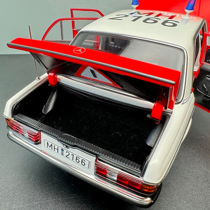 Norev Mercedes-Benz 200 W123 Emergency Ambulance 1984 1:18 Diecast Model Car - showroom-quality model replica