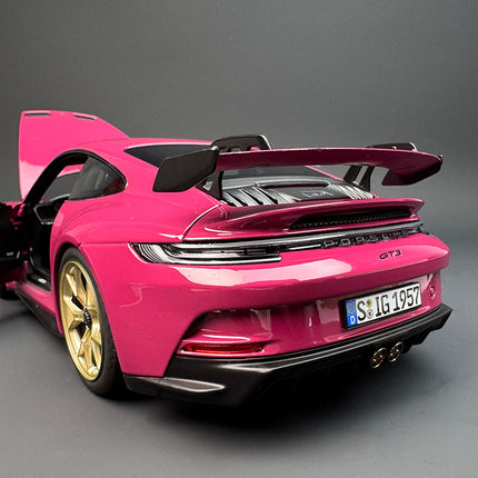 Norev Porsche 911 GT3 Rose Red 1:18 Diecast Model Car - hand-finished display model