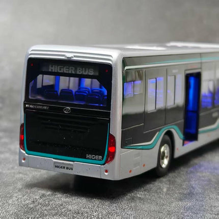 Model Car Planet Higer Azure Bus with Lights 1:42 Diecast Model Bus - showroom-quality model replica