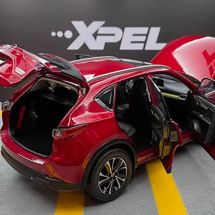 YX Car Model Mazda CX-5 2022 Red SUV 1:18 Diecast Model Car - hand-finished display model