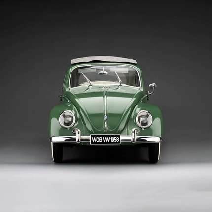 Sun Star Volkswagen Beetle Convertible Limited Edition Green 1:12 Diecast Model Car - detailed model car replica