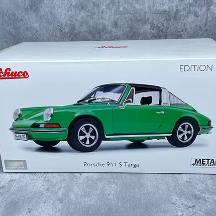 Schuco Porsche 911 S Coupe Green 1:18 Diecast Model Car - showroom-quality model replica