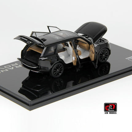 LCD Model Range Rover Black Full-Open With Acrylic Display 1:43 Diecast Model Car - collector edition scale model