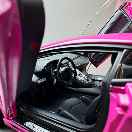 AutoArt Lamborghini Aventador LP700-4 Pink 74660 1:18 Diecast Model Car - hand-finished display model