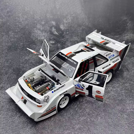 AutoArt 1986 Audi Quattro S1 Rally Monte Carlo 1:18 Diecast Model Car - collector edition scale model