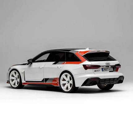 Motorhelix Audi RS6 Avant GT Acona White 1:18 Resin Model Car - scale model for display