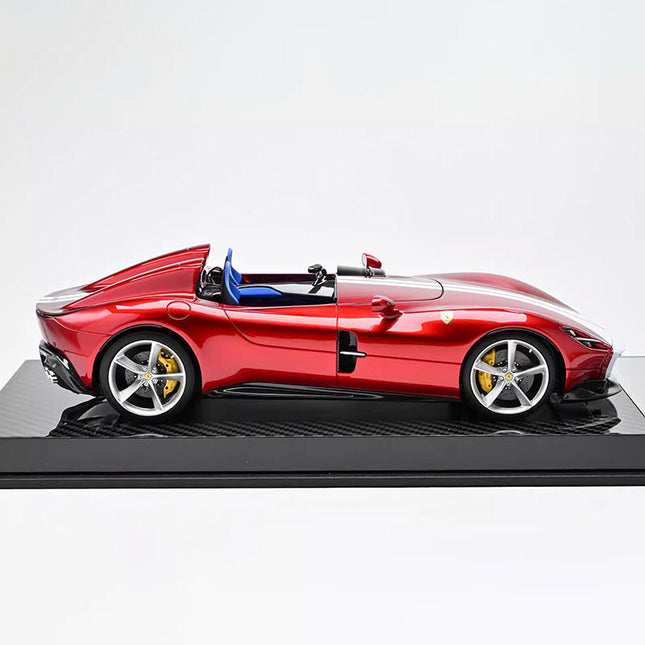 CE Ferrari Monza SP2 Metallic Red 1:18 Resin Model Car - studio product photo of the scale model
