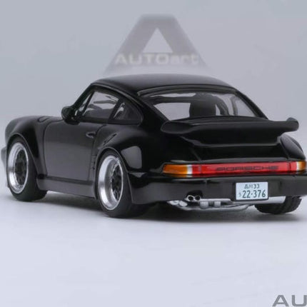 AutoArt Porsche 911 (930) Turbo Blackbird Wangan Midnight Edition 1:64 Diecast Model Car - showroom-quality model replica