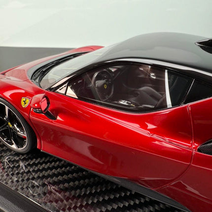 Vehicle Art Ferrari SF90 Metallic Red 1:18 Resin Model Car - premium collector scale model