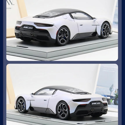 BBR Limited Edition Maserati MC20 White 1:18 Diecast Model Car - detailed collectible replica