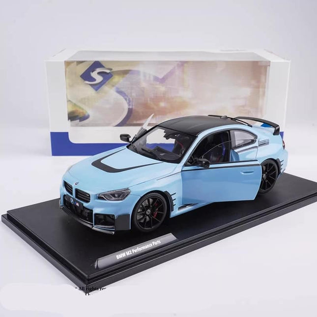 Solido BMW M2 G87 2025 Blue 1:18 Diecast Model Car - studio product photo of the scale model