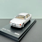 AR Box Realistic AR Box BMW E38 750iL White 1:64 Diecast Model Car - detailed collector display model